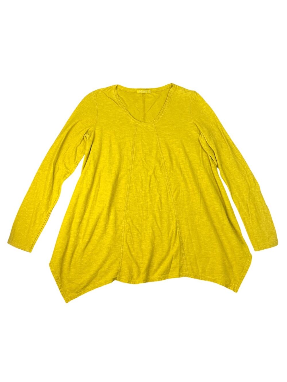 Cut Loose Women’s Medium Scoop Neck L/S Asymmetrical Hem Lagenlook Top